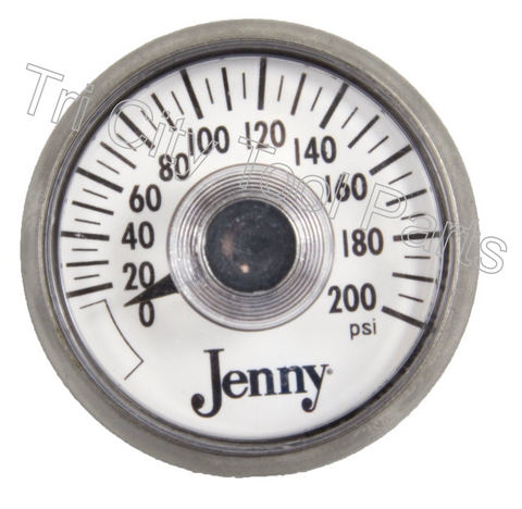 142-1003 Gauge Jenny Air Compressor Gauge 1.5"  200psi  1/4" NPT