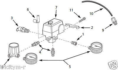 CW301300AJ Campbell Hausfeld  Pressure Switch Kit 125 PSI
