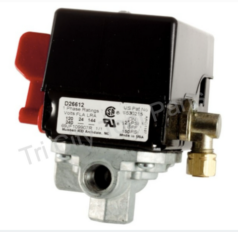 5140117-89 Porter Cable Air Compressor Pressure Switch  150/120 PSI  Craftsman