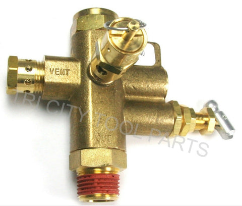 Air Compressor Unloader Valve Ridgid 18063 -IF with Inverted Flare