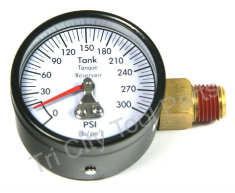 A14993 Air Compressor Gauge  2" 300psi 1/4" Offset Side Mount  Craftsman DeWalt