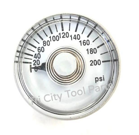 GA0125200GC Rolair  Air Compressor Gauge 200 PSI  1-1/2"  OD  X 1/8" NPT