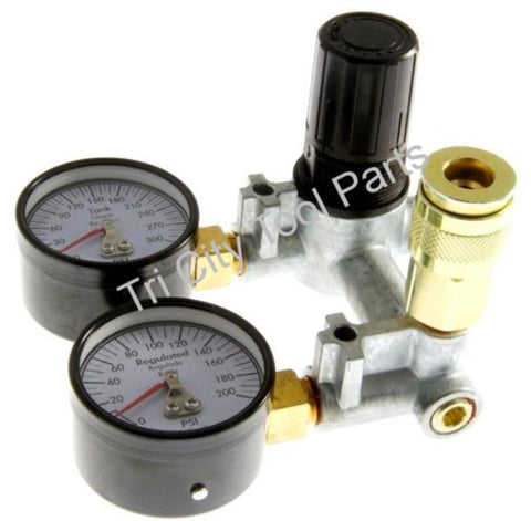 N030566 DeWalt Air Compressor Regulator Manifold  D55167 T1-7  &  D55168 T1-9