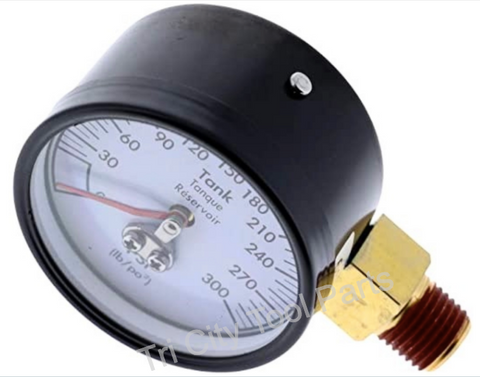 A14993 Air Compressor Gauge  2" 300psi 1/4" Offset Side Mount  Craftsman DeWalt