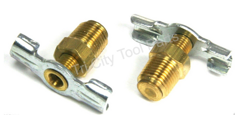 2 PACK  DC18 Emglo Air Compressor Drain Valve 1/8' Tank Drain