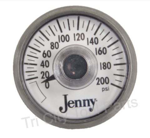 142-1002 Gauge Jenny Air Compressor Gauge 200 PSI  1.5"  200psi 1/8" NPT