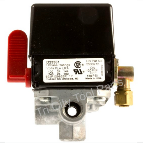 5140153-08 Air Compressor Pressure Switch  150/120  Craftsman  Devilbiss  Replaces D23361