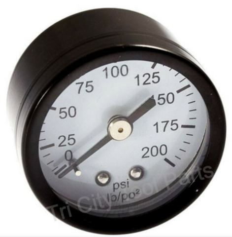 A17135 DeWalt Air Compressor Gauge 1.5"  200psi  1/8" Back Mount