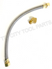 VT043702SS Campbell Hausfeld Compressor Stainless Steel Braided Exhaust Tube kit