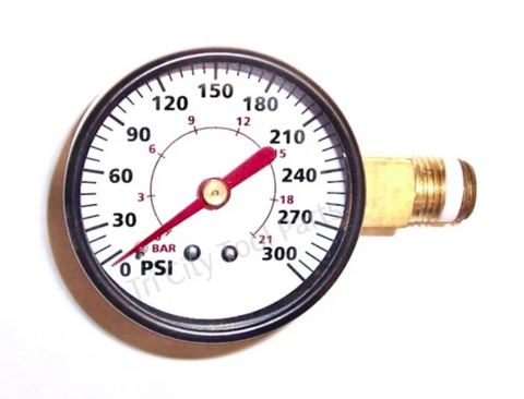 GA031900AV Campbell Hausfeld Air Compressor Gauge 2" 300 psi 1/4" NPT