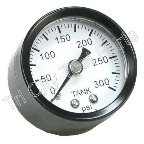 A17166 Air Compressor Gauge 1.5"  300psi  1/8" Back Mount  DeWALT  Porter Cable