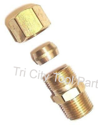 ST018300AV Campbell Hausfeld Compressor Tube Fitting Assm  1/2T X 3/8P