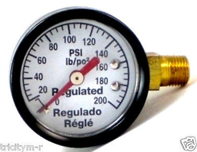 Z-AC-0010-1 Craftsman Air Compressor Gauge 1-1/2"  200psi  1/8" NPT  Side Mount