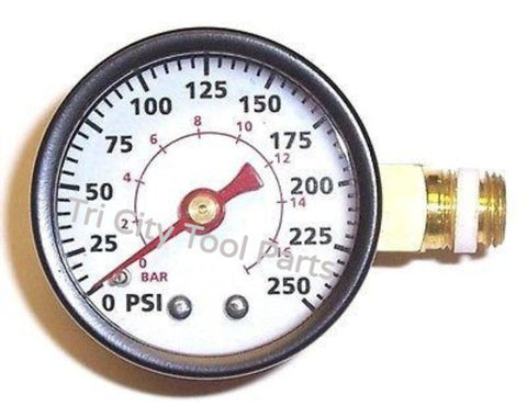 GA016306AV Campbell Hausfeld  Air Gauge  1.5"  250psi 1/8" NPT  Replaces GA016303AV
