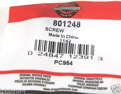 801248 Briggs & Stratton  Snow Blower Starter Screw  ** Genuine OEM Parts**