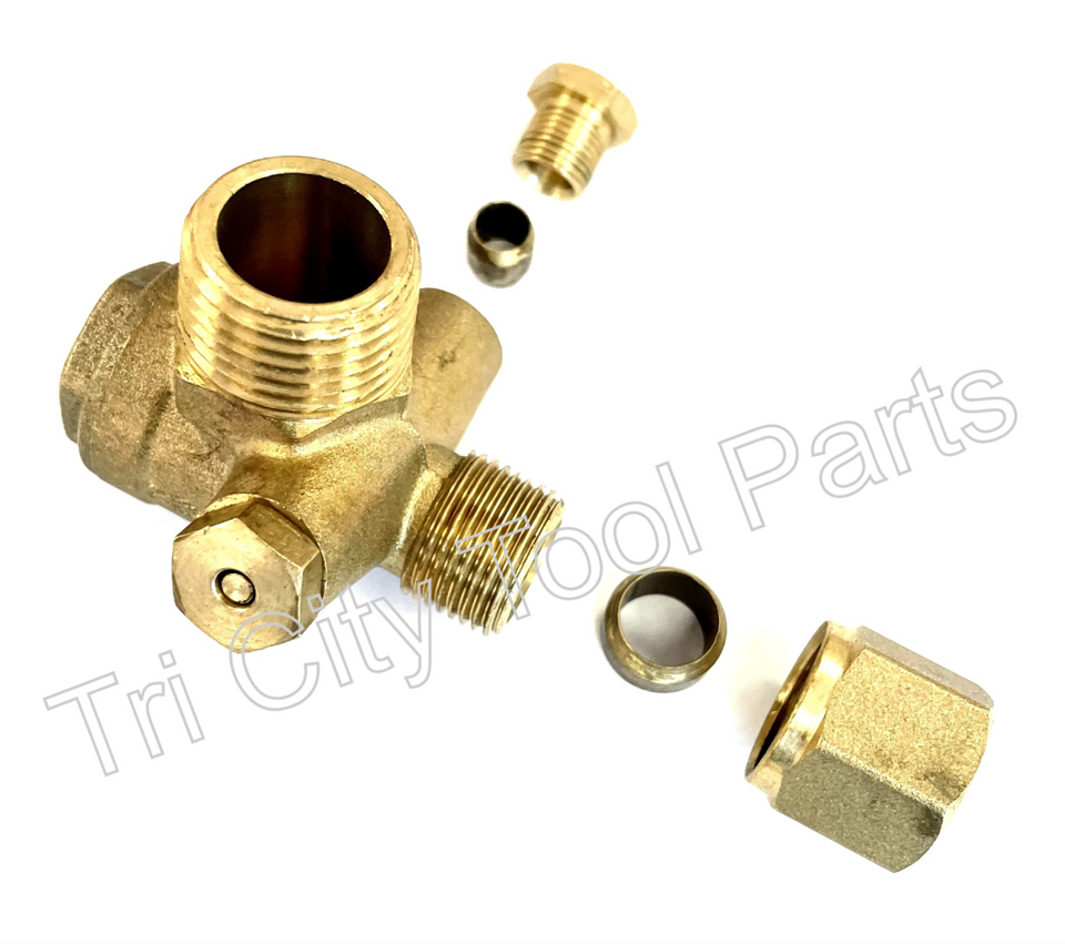 40400 W CS Check Valve Central Pneumatic 40400 Air Compressor Brass CV Tri City Tool Parts Inc