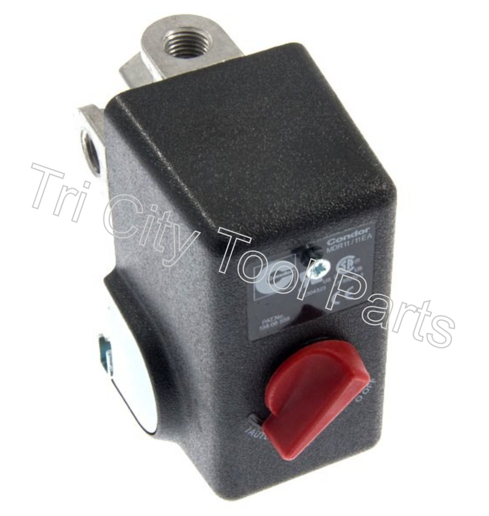 Milton S-1062 Switch Milton S-1062 Heavy Duty Air Compressor Pressure Switch - 140-175 PSI Range With 4 Ports Kobalt Air Compressor Parts Milton S-1062 Switch Milton S-1062 Heavy Duty Air Compressor Pressure Switch - 140-175 PSI Range With 4 Ports Kobalt Air Compressor Parts