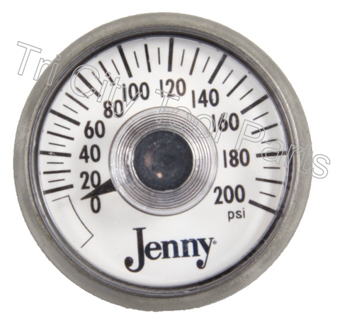 142-1003 Gauge Jenny Air Compressor Gauge 1.5"  200psi  1/4"