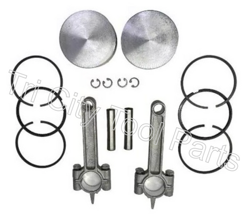 2 Pack VT491000AV Piston Kit W/ Rings & Con Rod VT49 Series Campbell Hausfeld Pumps