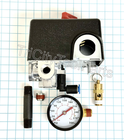 MY001000SV Pressure Switch Kit Campbell Hausfeld  / Kobalt 5HP 2ST Vert Air Compressor