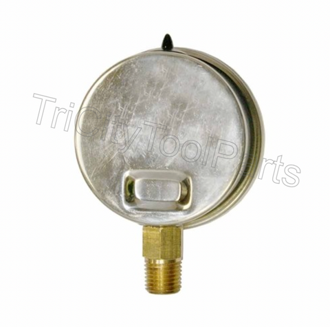 OFG20143LM  Oil Filled Air Compressor Gauge  2.5" X 1/4" NPT  300psi