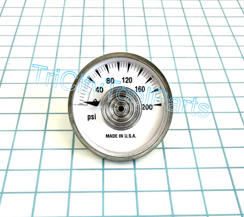 142-1003 Gauge Jenny Air Compressor Gauge 1.5"  200psi  1/4" NPT