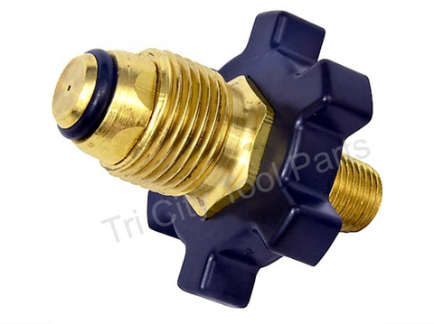 F276139  1/4in Male Pipe Thread x Restricted Flow Soft Nose P.O.L. w/ Handwheel
