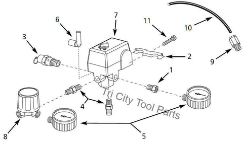 CW301300SJ Campbell Hausfeld  Pressure Switch Kit  Replaces CW301300AJ