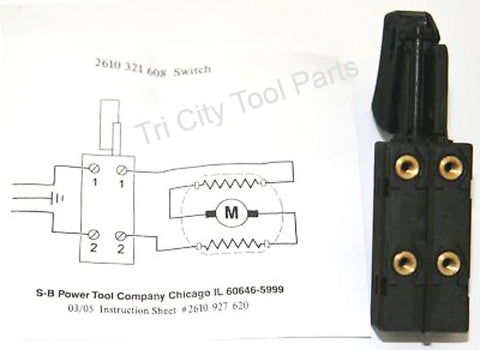 2610321608 / 3132421046  Skil / Bosch 77 Worm Saw Switch for 77 HD77 HD77M