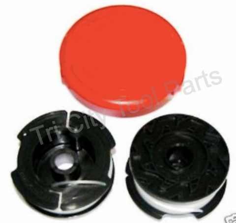 242885-01 2 PACK Trimmer Spool Kit W/ Cover  GENUINE Black & Decker Set
