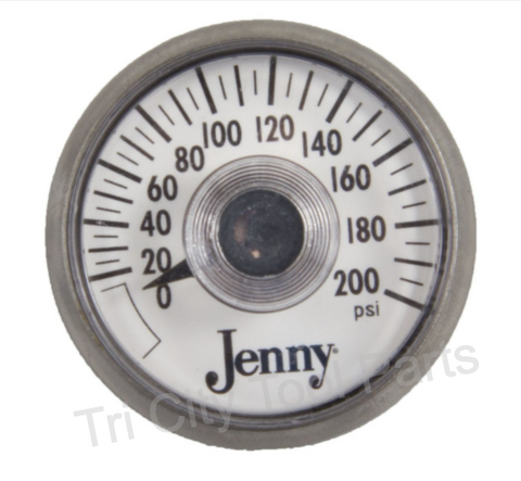 142-1002 Gauge Jenny Air Compressor Gauge 200 PSI  1.5
