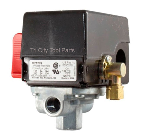 5140117-69 / D21299 Porter Cable  Air Compressor Pressure Switch  Craftsman  125/100 PSI